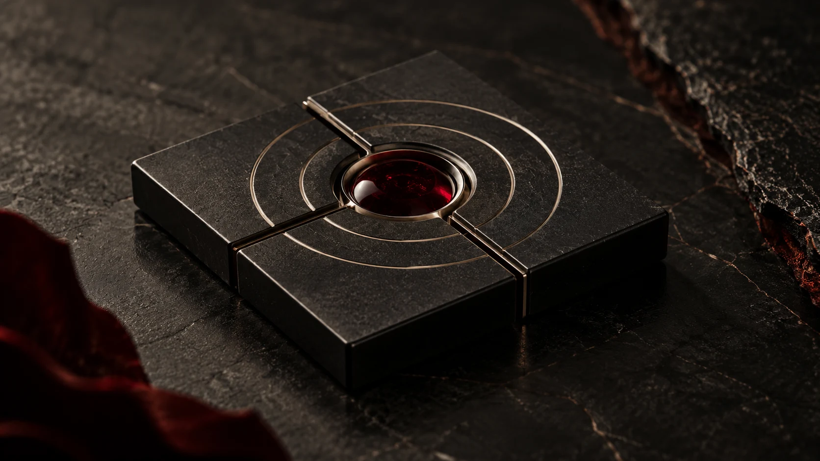 Dark ceramic optical system with a garnet core — concept artwork